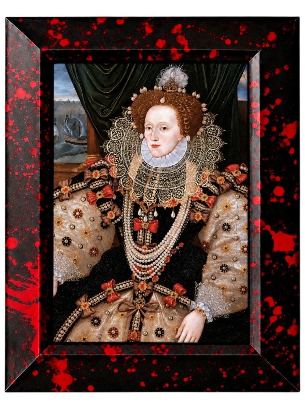 Serial Killer Elizabeth Bathory Gothic Oddity Queen Horror Bloody Gore Framed